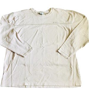 Columbia Heavyweight Men’s Large‎ Beige Long Sleeve Outdoors Travel Minimal XXL